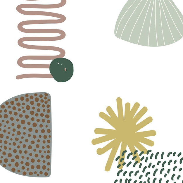 Abstrakte florale Memphis Hintergrund png in grüner Farbe