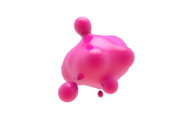 Abstrakte flüssige Blob-Kompositionen Hintergrund bunte flüssige Form 3D-Rendering