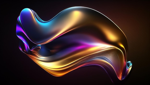 Abstrakte flüssige Welle in Bewegung bunten Hintergrund 3D-Render. Banner, Tapeten