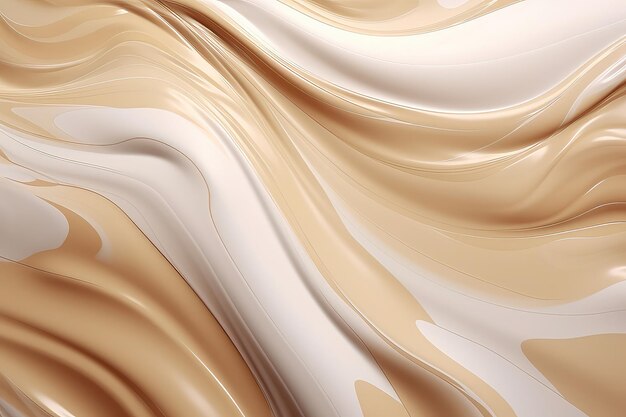 Abstrakte Fluid Art Hintergrund Beige und Silberfarben