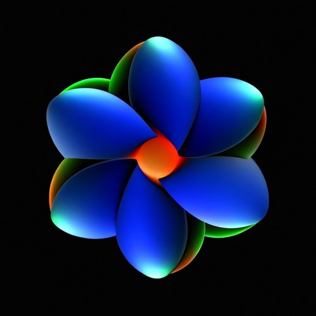 Foto abstrakte form der blume 3d