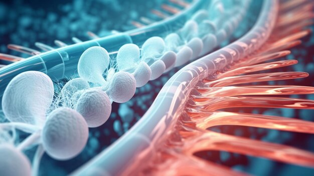 abstrakte futuristische DNA-Struktur