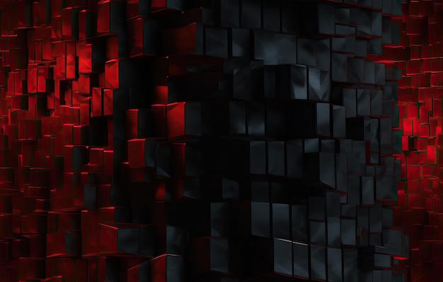Abstrakte futuristische Würfel formen nahtlosen Hintergrund 3d rendern Illustration