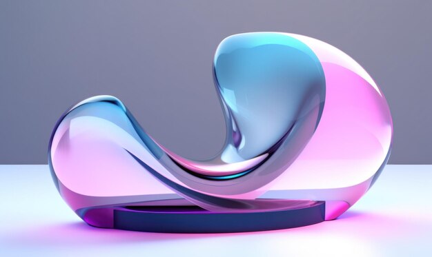 Foto abstrakte geometrische 3d-acrylformen für einen business-desktop. illustration ai generativ
