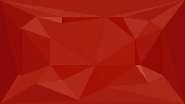 abstrakte geometrische Formen sind auf einem roten Hintergrund verstreut.