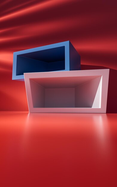 Abstrakte geometrische Innenstruktur 3D-Rendering