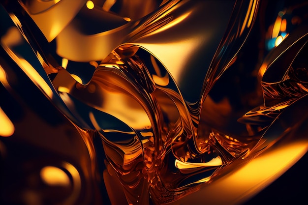 Abstrakte goldene Texturgenerative ai