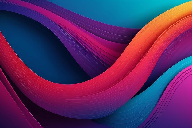Abstrakte gradiente geometrische Hintergrund gekrümmte Linien und farbenfrohe Grafik