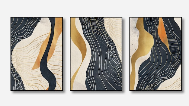 Abstrakte graue Kunst mit Gold künstlerische Bildideen Teppiche Tapeten und Wandkunst