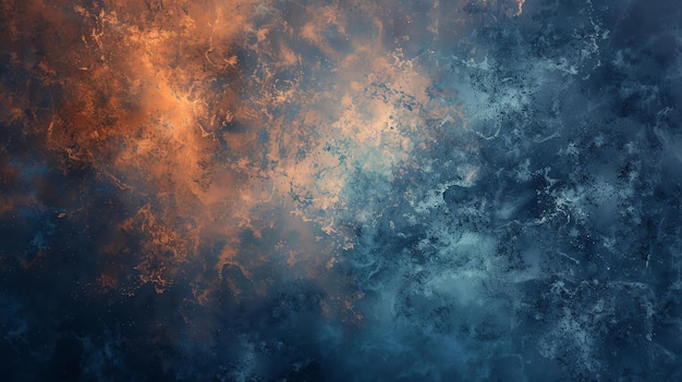 Foto abstrakte grunge blaue und orangefarbene textur mit glühendem licht