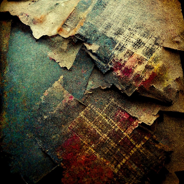 Abstrakte Grunge-Overlay-Textur aus Leinwand, Leder und Papier, Nahaufnahme