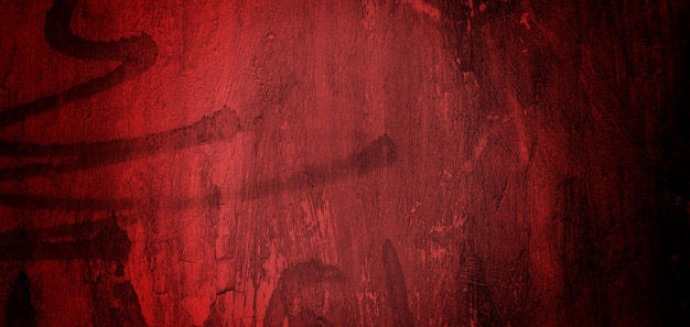 Abstrakte Grunge-rote Hintergrundtextur beängstigend dunkelrote Wand Hintergrundwände voller Kratzer und Flecken
