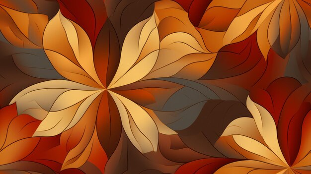 abstrakte Herbstblätter nahtloses Muster Vektor-Illustration