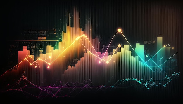 Abstrakte Hintergrunddiagramm Aktienmarkt Generative KI