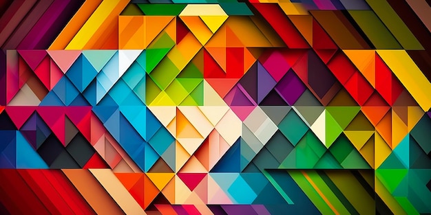 Abstrakte Hintergrundillustration des bunten geometrischen Dreiecks des Regenbogens Polygonales Design