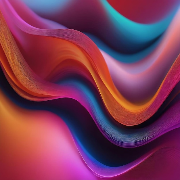 Abstrakte Hintergrundwellengradientenkurve defokussiertes Luxus lebendiges verschwommenes farbenfrohes Tapetenfoto