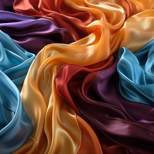 Abstrakte hypnotische Illusion von Seidenvoalen farbenfrohe Muster generative ai