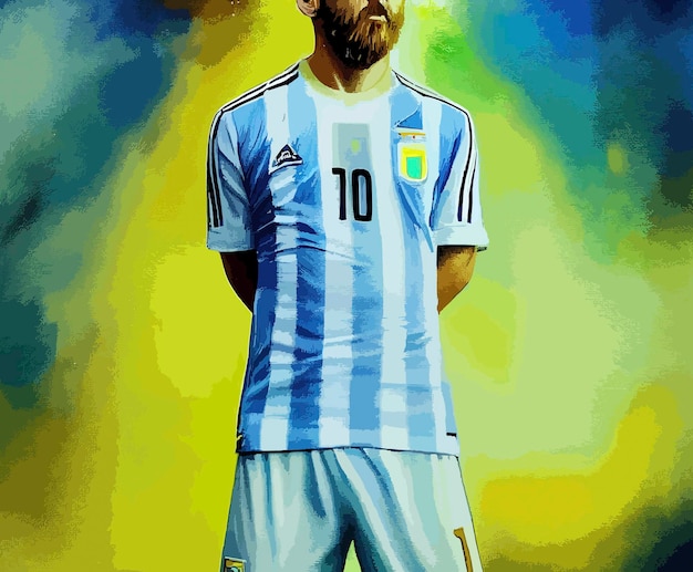 Abstrakte Illustration des argentinischen Fußballspielers