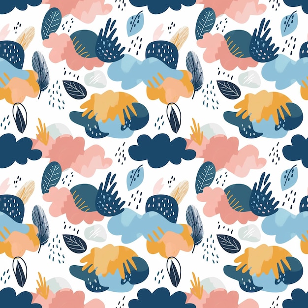 Abstrakte Illustration Muster Wolken Himmel Design Träumerisch