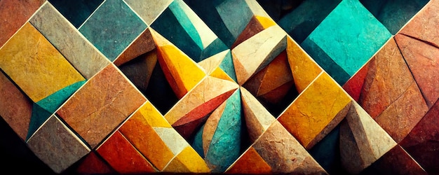 Abstrakte Illustration von bunten geometrischen Polygonen