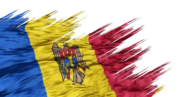 Abstrakte Illustration von Europaflaggen für LANDNAME mit Grunge-Splatter-Effekten