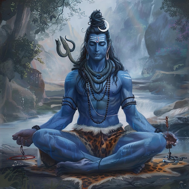 Abstrakte Illustration von Shivratri Grüßkarten Design Vektor-Illustration