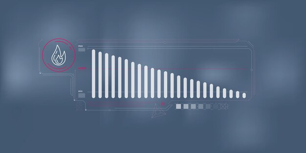 Foto abstrakte infografik über die sinkende nachfrage nach erdgas