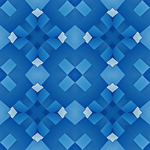 Abstrakte kaleidoskopische Textur oder Hintergrundmuster-Design blau und weiß