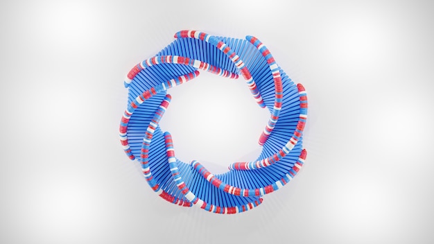 Abstrakte Kreisform-DNA isoliert auf weißem Hintergrund