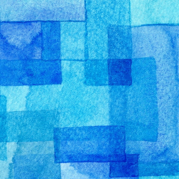 Abstrakte Kunst bunte Ultramarin tief und blau Aquarellmalerei Hand zeichnen Hintergrund. Detail- oder Nahaufnahmebürstenanschlag-blaue Farbbeschaffenheitsdesign-Grafikhintergrund.