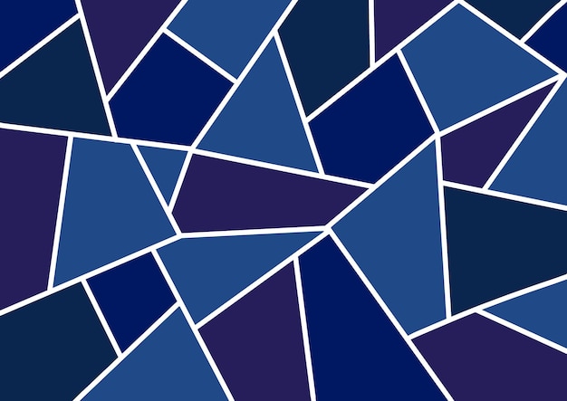 Abstrakte Kunst Hintergrund Marineblau und Lila Farben Tapete mit Indigo-Mosaik-Muster und weißen Linien Moderne Kulisse mit geometrischen Formen