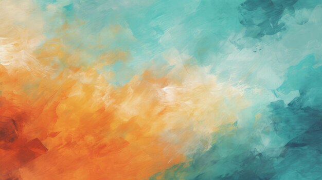 Abstrakte Kunst Tapeten Farbiger Hintergrund Teal und Orange