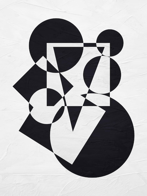 Abstrakte Kunst von geometrischen Formen mit farbenfroher Textur