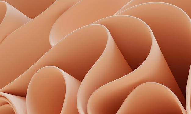 Abstrakte Kurvenlinien eleganter Hintergrund 3D-Illustration