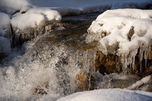 Abstrakte Landschaft der Stromschnellen Porcupine Mountains Wilderness