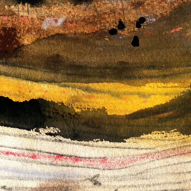 Abstrakte Landschaft Pastelltinte handgezeichnete Illustration Blasse Farben Aquarelllandschaft mit Fluss