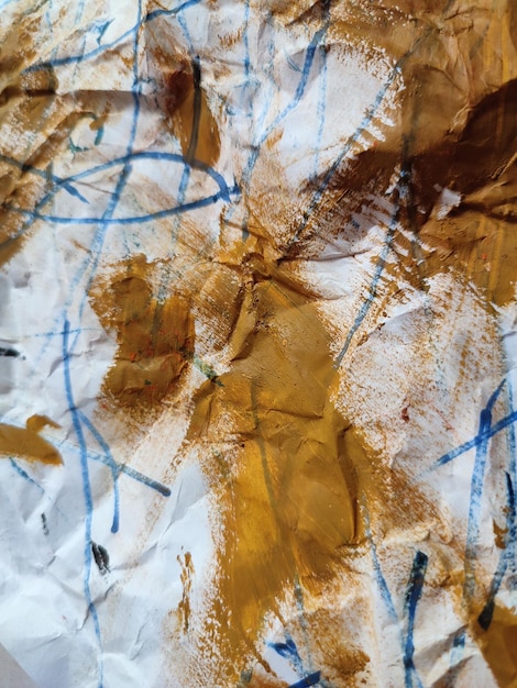 Abstrakte Ölfarben-Textur auf Papier, isoliert auf Weiß