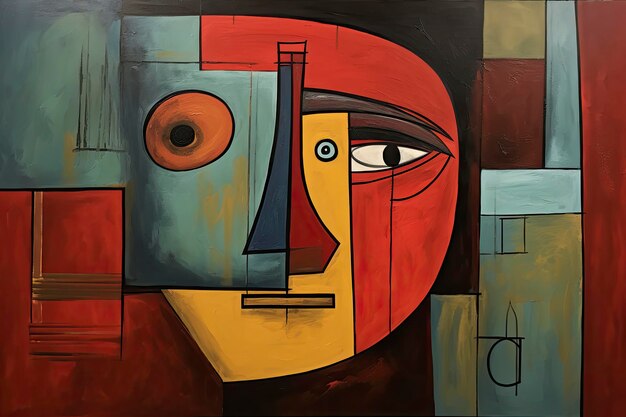 abstrakte Malerei im Picasso-Stil