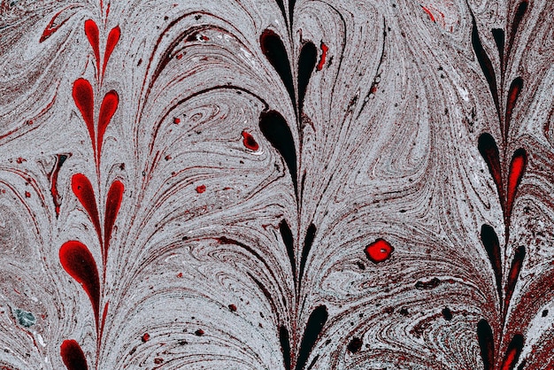 Abstrakte Marmor-Blumenmuster-Textur Traditionelle Kunst der Ebru-Marmorierung