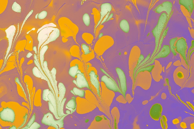 Abstrakte Marmor-Blumenmuster-Textur Traditionelle Kunst der Ebru-Marmorierung