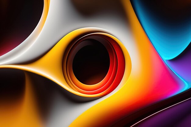 Foto abstrakte mehrfarbige kunst-hintergrund mit gradienten muster generative ai
