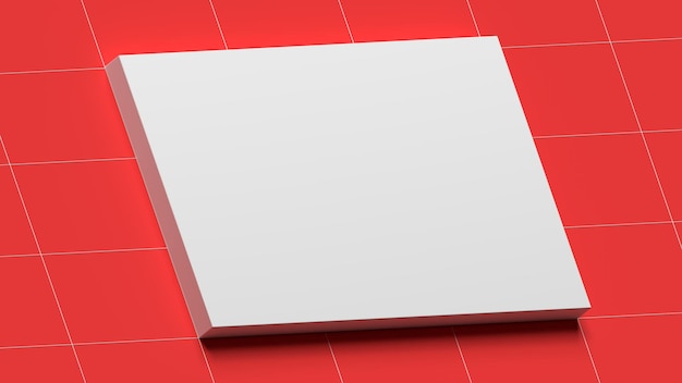 abstrakte minimale Hintergrundplatte weiß leer 3d render