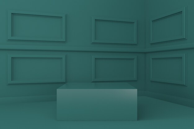 Abstrakte minimale Szene Design Anzeige Podium 3D rendern