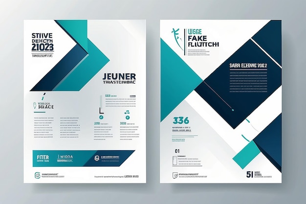 Abstrakte moderne Business-Konferenz-Design-Vorlage mit Linien Minimaler Flyer-Layout Vektor 20222023