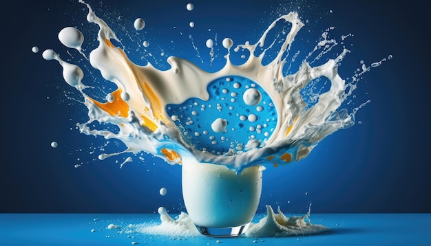 Abstrakte Paintsplash-Milch Abstrakter Hintergrund Hergestellt von AIArtificial Intelligence Farbhintergrund mit Spritzern Ölfarbe Vektorillustration Hergestellt von AIArtificial Intelligence