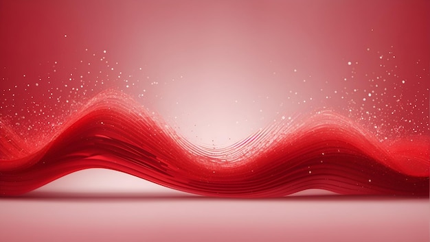 Abstrakte Partikel in roter Farbe bewegen Hintergrunddesign-Tapete