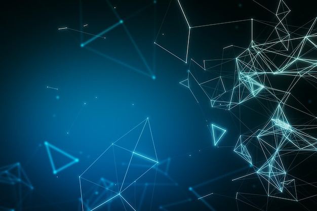 Abstrakte polygonale Tapeten Technologie und Designkonzept 3D-Rendering
