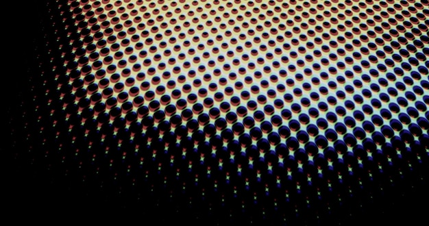 abstrakte Punkte Gitter Halbtonwelle futuristisches verdrehtes Muster mit Kreis Minimalismus Geometrie Textur