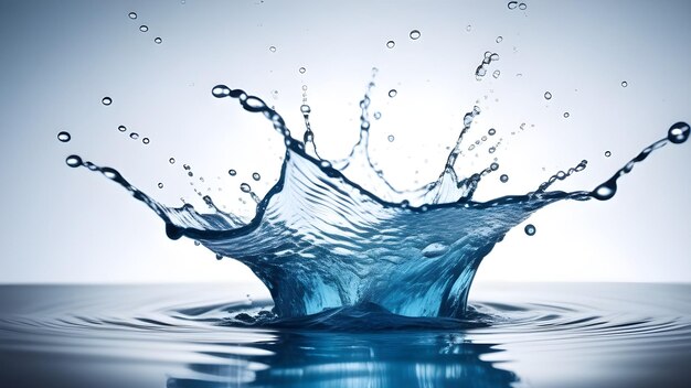 Abstrakte Reinheit in Bewegung blaues Wasser wellen kalt und sauber Frische fließt in der Natur umarmt
