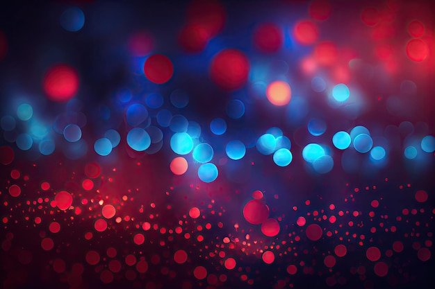 Abstrakte rote und blaue Bokeh-Lichter Hintergrund-Banner-Hintergrundbild Generative KI